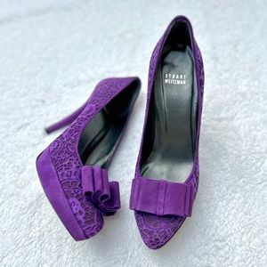 Stuart Weitzman suede platform heels 8